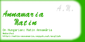 annamaria matin business card